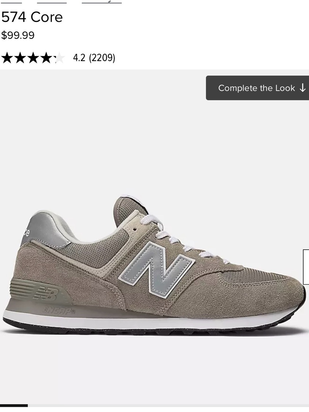 New Balance Beige Gray Suede & Mesh Sneakers